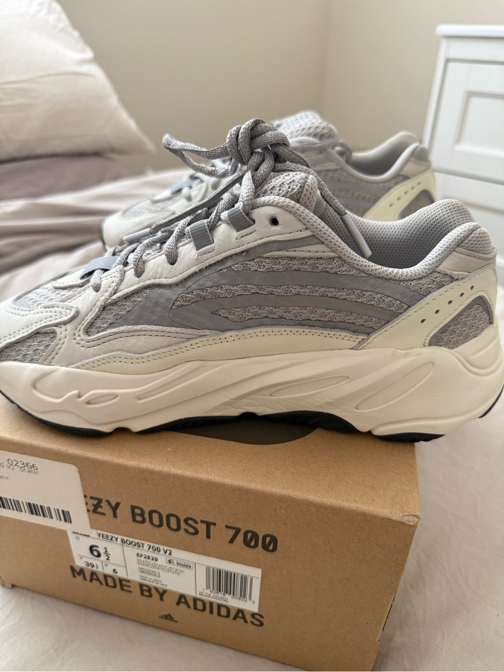 adidas Yeezy Boost 700 V2 Light Grey Cream Sneakers